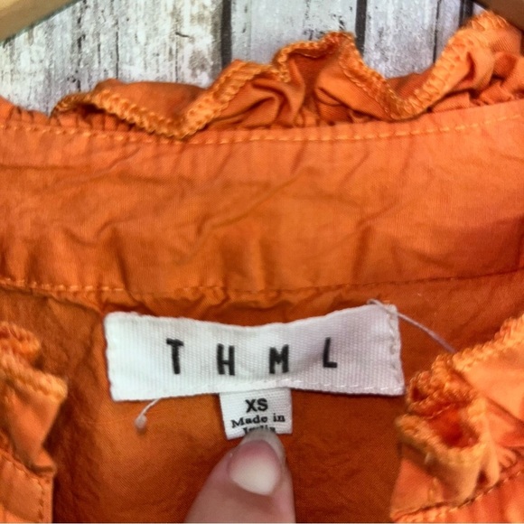 THML Tangerine Peplum Blouse - Picture 5 of 5